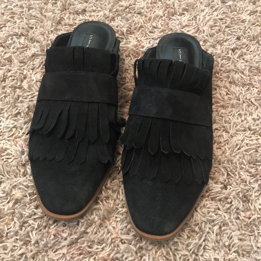 Steven by Steve Madden black suede Mules